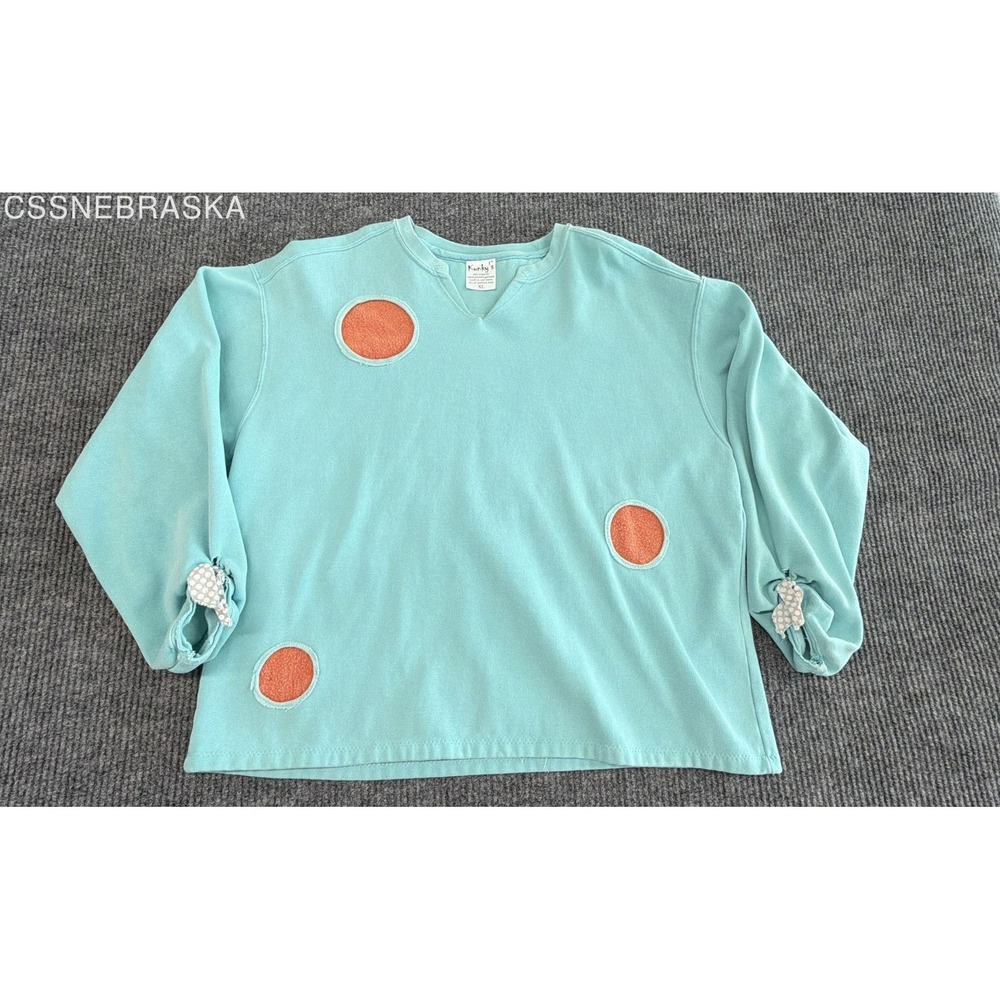 Kunky's. Mint/Orange Wonens Sweatshirt - Size XL